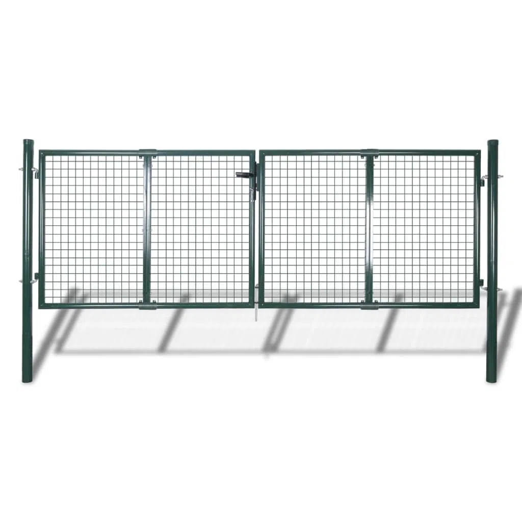 Refined Gartentor Doppeltor Zauntür Tor Garten Zaun Pforte Gartentor für Maschendrahtzaun 289x75 cm / 306x125 cm