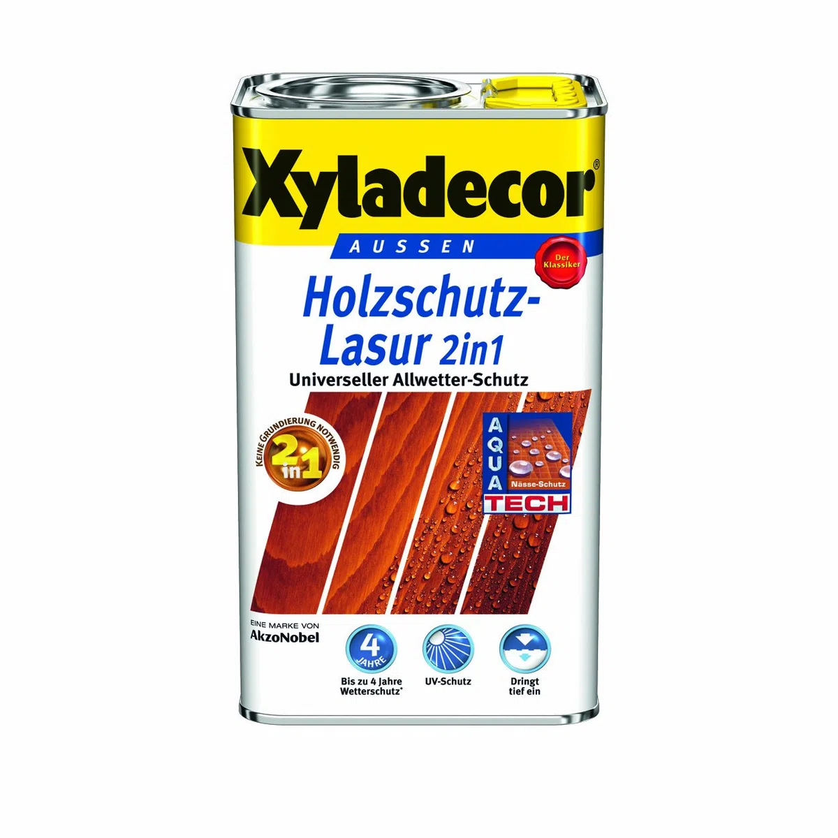 Xyladecor Holzschutzlasur 2in1 Aussen, 5 Liter, Farbton Palisander