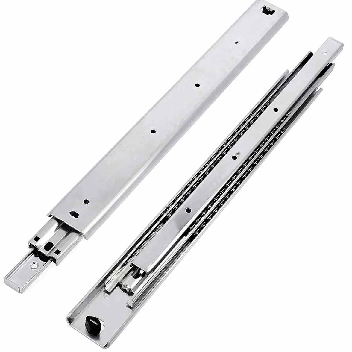 GTV H53 Schubladenschienen Vollauszüge 53.9 x 800 mm 2 mm Verzinkt Stahl Teleskopschiene Kugelführung Belastbar 100 Kg 2 Stück