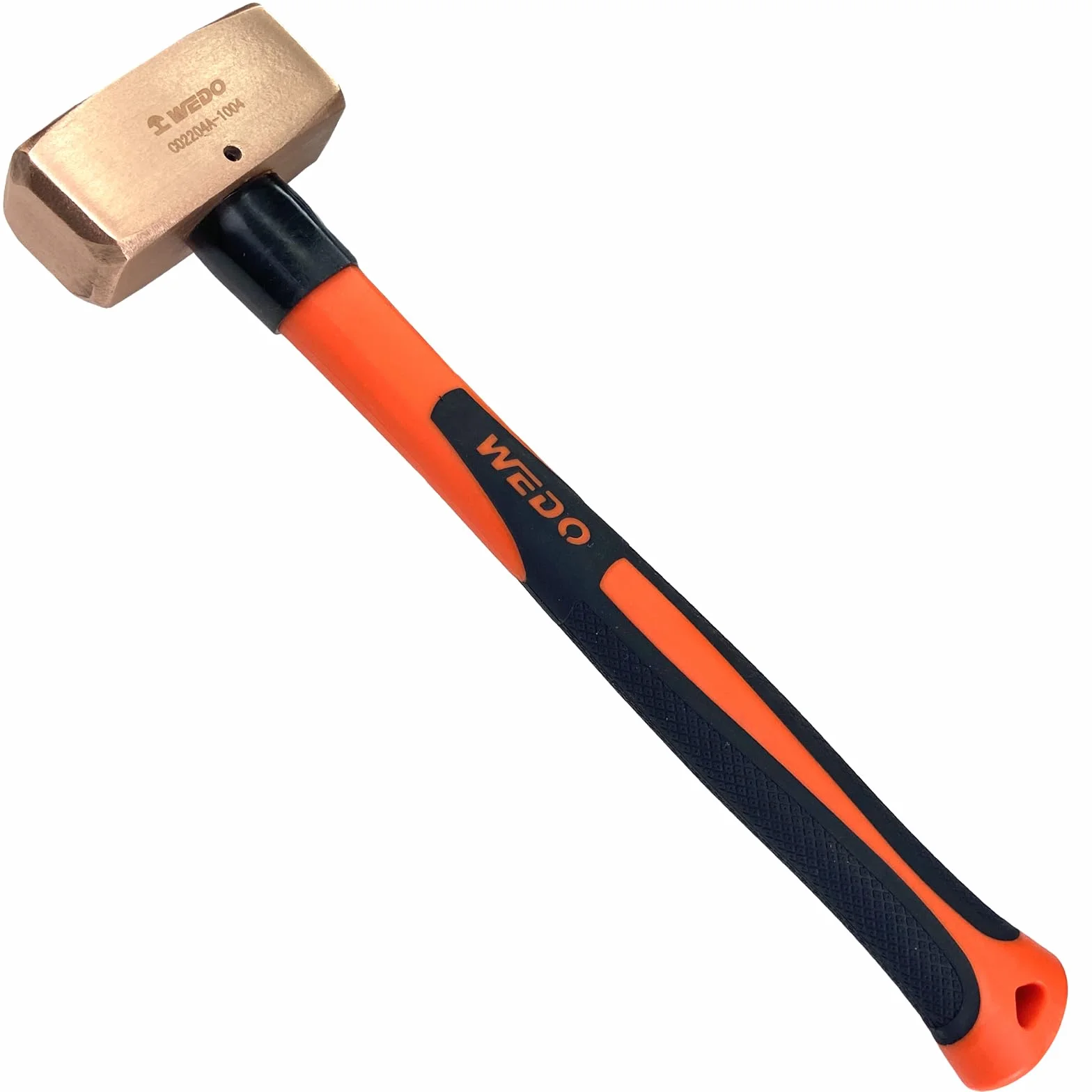 WEDO Fäustel, Kupferhammer,Vorschlaghammer mit Fiberglasstiel,500g,Länge 300mm,Abbruchhammer,Schlosser-Hammer,Kopf geschmiedet,Ingenieurhammer Einsatz bei Präzisionsabbrucharbeiten,Stemmhammer