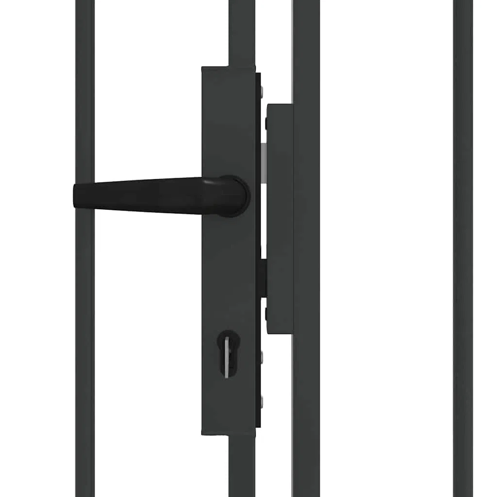 Gartentor Doppelflügel Gartentore U-Design Grau 300 x 125 cm