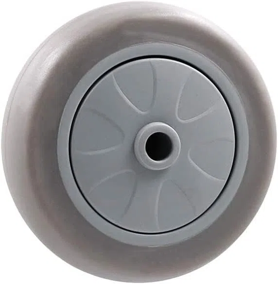 Möbelrolle, Schwerlastrolle, 4er-Set Möbelrollen mit Schwenkplatte, Industrierollen aus grauem TPR-Gummi, Hochleistungs-360°-Oberplatten und -Lager, geräuschlos, Ersatz