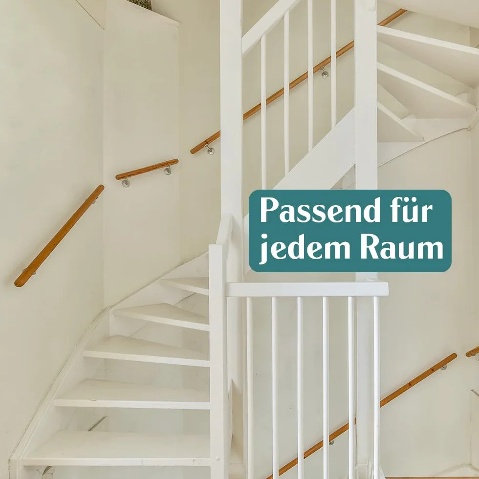 Buche Holz Handlauf Treppengeländer Geländer für Treppe Wandhandlauf Wand seitliche Montage Auswahl Länge 80-500 cm, Länge:180 cm