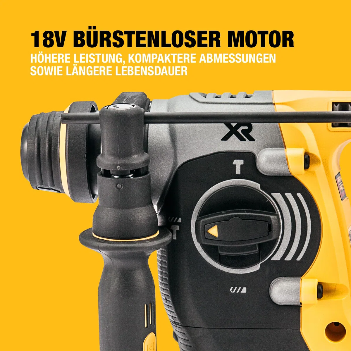 DEWALT SDS-plus XR Akku-Kombihammer/Schlagbohrmaschine (18V, bürstenlos, 24mm, ideal für Bohranker/Befestigungslöcher, Vibrationsreduzierung, ohne Akku & Ladegerät) DCH273N-XJ