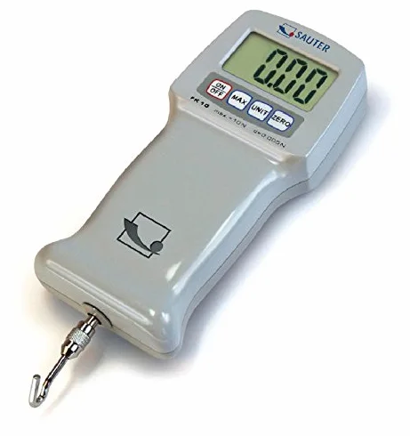Robustes Zug- und Druckkraftmessgerät für einfache Messungen [Sauter FK 50] mit Peak-Hold-Funktion, Messbereich [Max]: 50 N, Ablesbarkeit [d]: 0,02 N