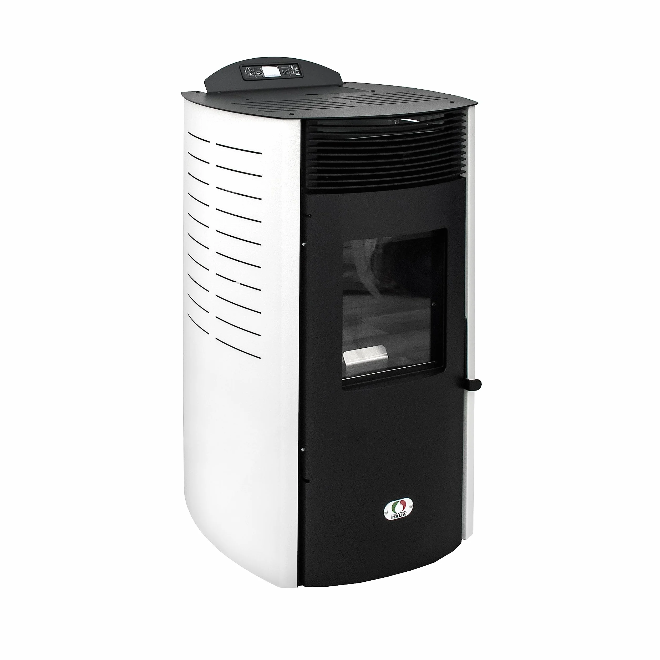STUFE A PELLET ITALIA Siberia Aria New 15 KW WiFi | Pelletöfen Heizt 140m² Effizienz 92% Autonomie 30 Std Programmierbar WiFi-Steuerung 5 Geschwindigkeiten und Kräfte 24 Monate Garantie Weiß