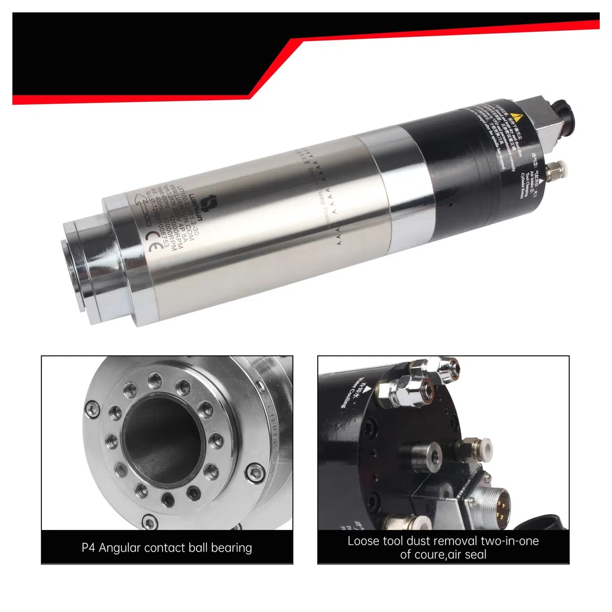 3,2 KW BT30 12000 U/min Automatischer Werkzeugwechsel ATC-Spindelmotor Werkzeughalter Wasserkühlung Gekühlt for das Fräsen von Metall-CNC-Fräsern(with Inverter,220/V)