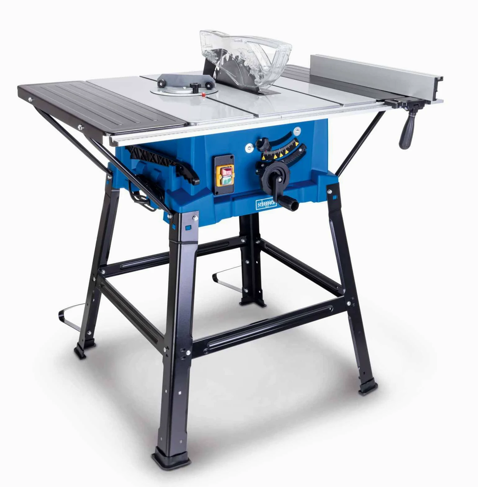 Scheppach Tischkreissäge HS110 | 230V 2000W | Schnitthöhe 87mm | Sägeblatt Ø 254mm | inkl. Tischverbreiterungen und Untergestell | Tischgröße mit Verbreiterung 630 x 930 mm | Tischhöhe 870mm