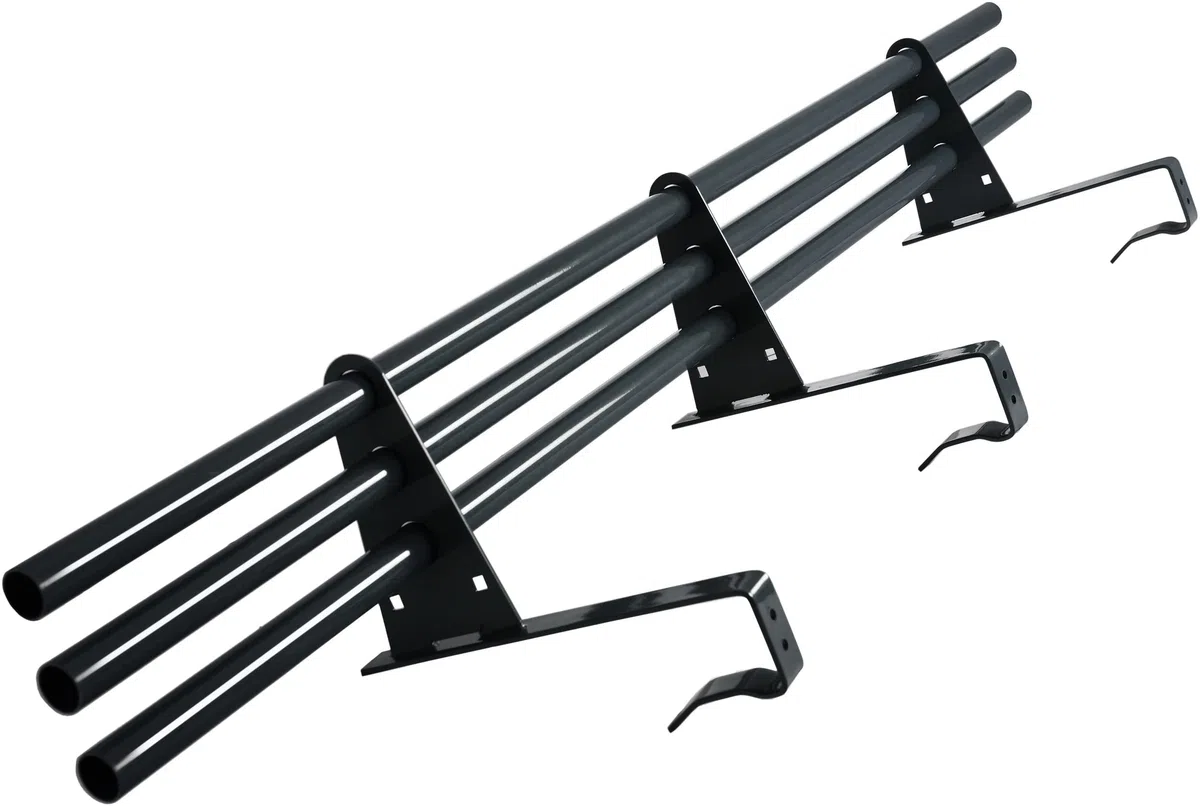 Komplettes SCHNEEFANGROHR Set 1,5 m, Schneefang, 9 Farben, 1, 2 oder 3 Rohre! (3 Rohre / 3 Halterungen, RAL 7016 - Anthrazit)