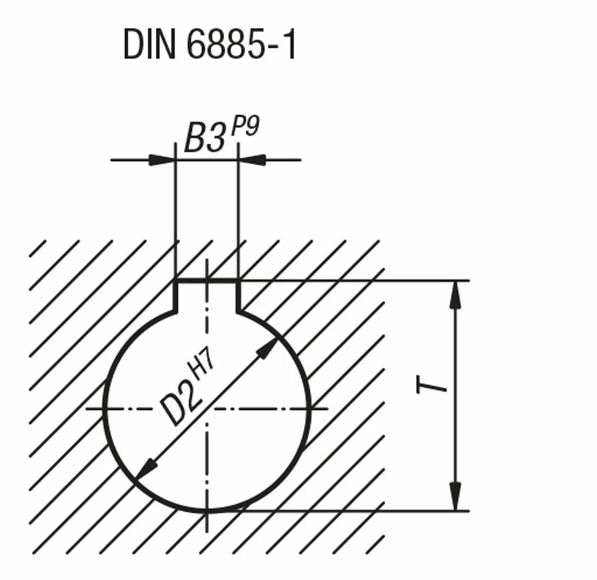 Kipp Handrad mit Nut Grauguss, Komp:Stahl, D2=12, D1=100, 1 Stück, K0671.5100X12