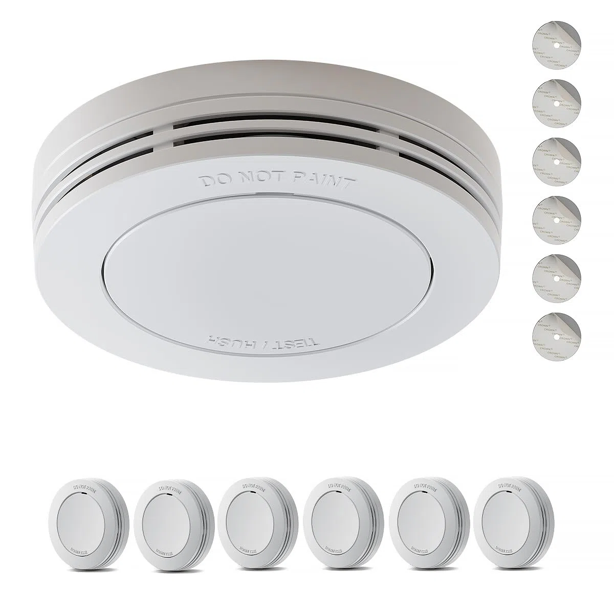 Safeliveo Rauchmelder 10-Jahres-Batterie 85 dB Alarm ohne Blinkende LED Stummschaltung EN 14604 6er Set