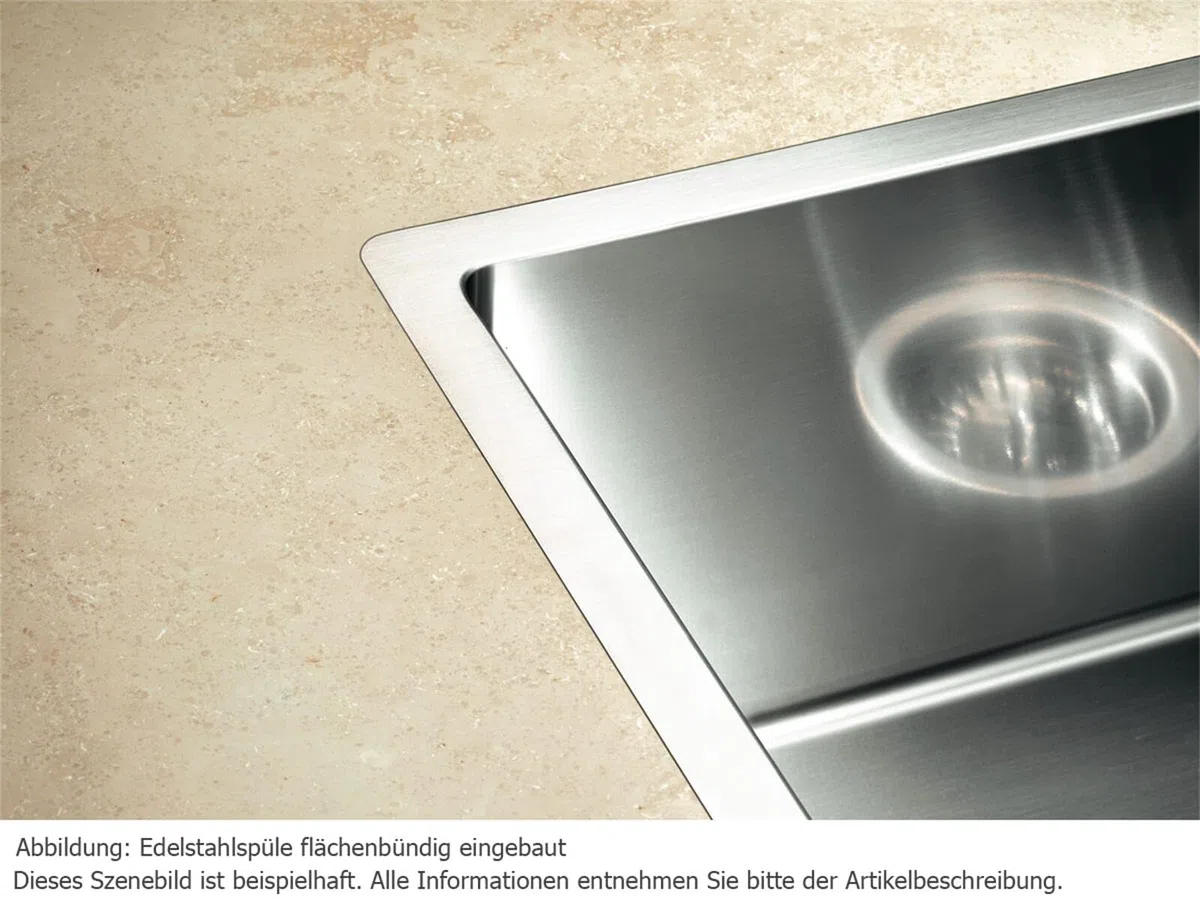 BLANCO AXIS III 6 S-IF | Edelstahl | Einbauart: Einbau von Oben & Flächenbündig | Hauptbecken rechts | für 60 cm breite Unterschränke | Widerstandsfähig gegenüber Kratzern | [100x51x19,9 cm]