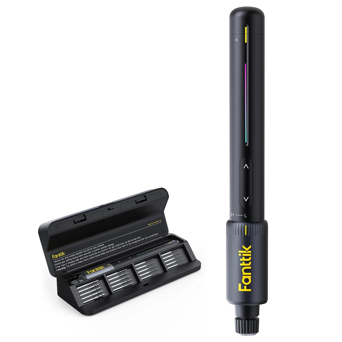 Fanttik K2 Nano 3,7 V Elektro-Mini-Bohrstift, Mini Bohrmaschine mit 20 Bohrern, 800-mAh-Akku, DIY Handbohrer Elektrisch Set für Gehäuse Kunststoff Harz Schmuckherstellung Leiterplatten Aluminiumbleche