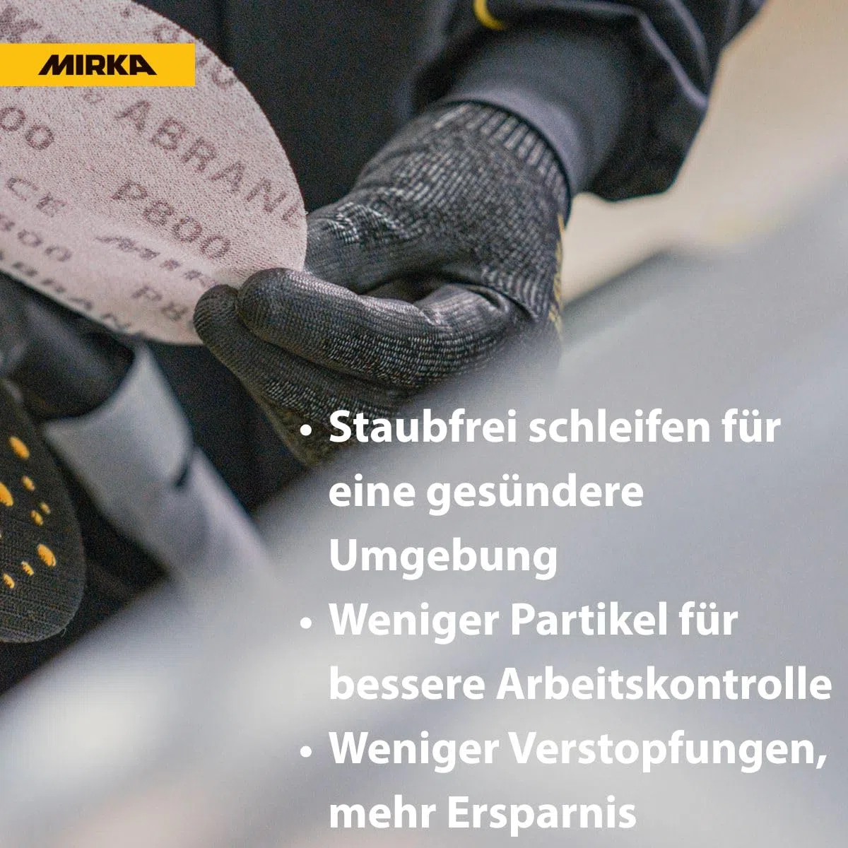 Mirka Abranet Netz-Schleifscheiben Ø 150 mm Klett/Korn P80 / 50 Stk/zum Schleifen von Holz, Spachtel, Lack, Kunststoff / 5424105080