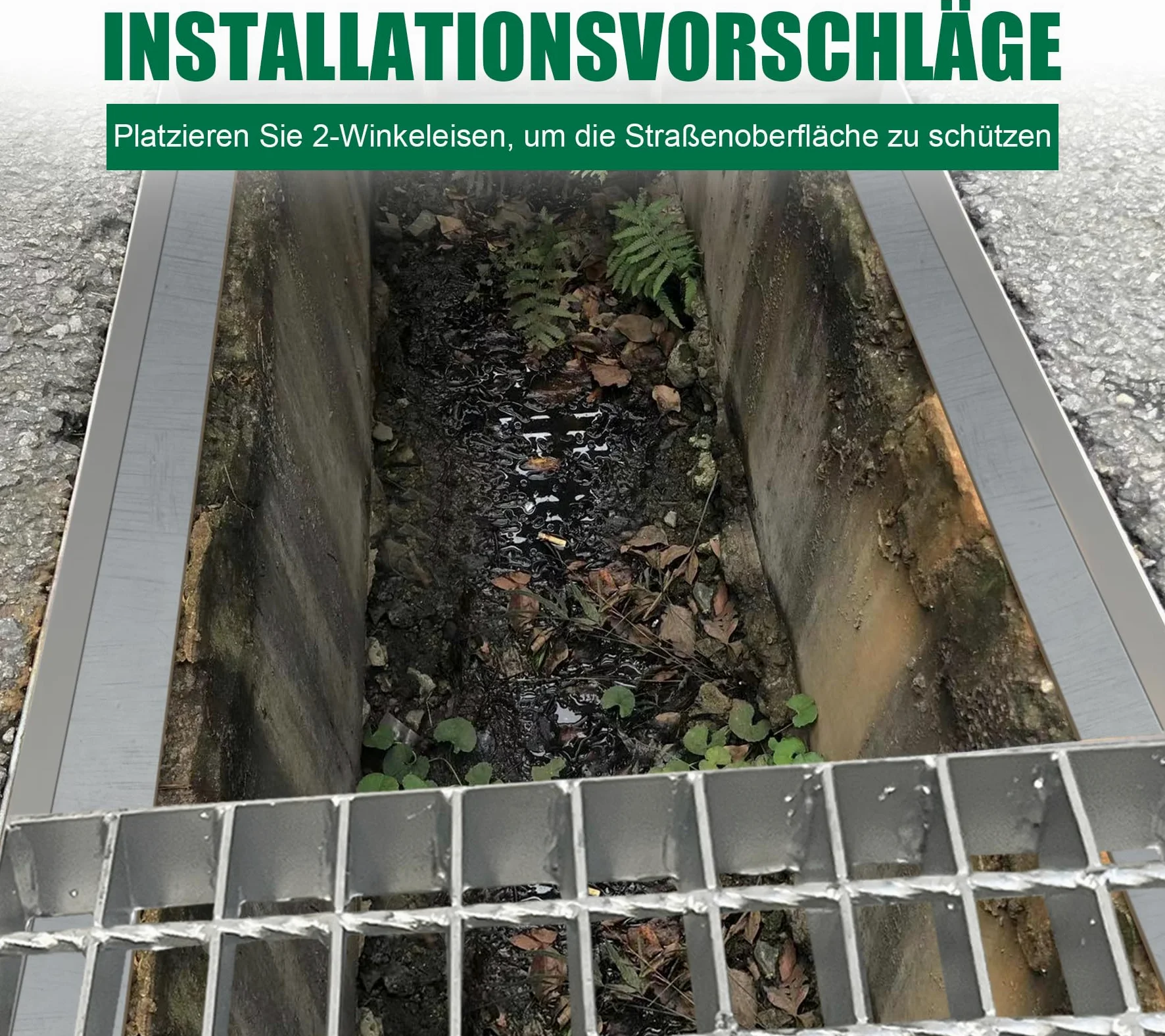 Gitterrost Verzinkt 1000x300x32 mm Tragstab 32/3 mm B125 PKW-Befahrbar Garagenrost Abflussrost Trittrost Gitterroststufe Rinnenrost für Garageneinfahrt Werkshalle Feuerverzinkt