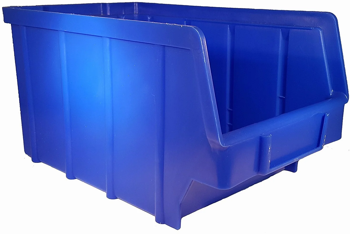 50 Stapelboxen Blau Gr.3 | aus hochwertigem Kunststoff | mit Schildcheneinschub | Lagerkisten | Schraubenbox | Lagerboxen | Sortierbox | Ordnungssystem | Werkstattzubehör | Made in Germany