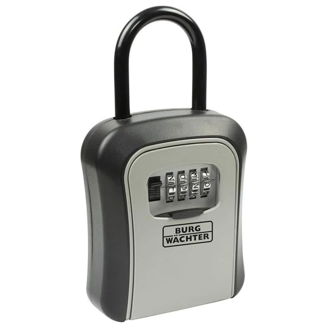 BURG-WÄCHTER Key Safe 50 SB Schlüsseltresor mit Zahlencode, 4-stellig, Schwarz/Grau