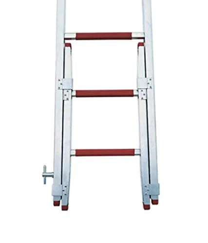 Feuerwehr Steckleiter DIN EN 1147 Metall Leiter rot 2 Sprossen Leiterteil C