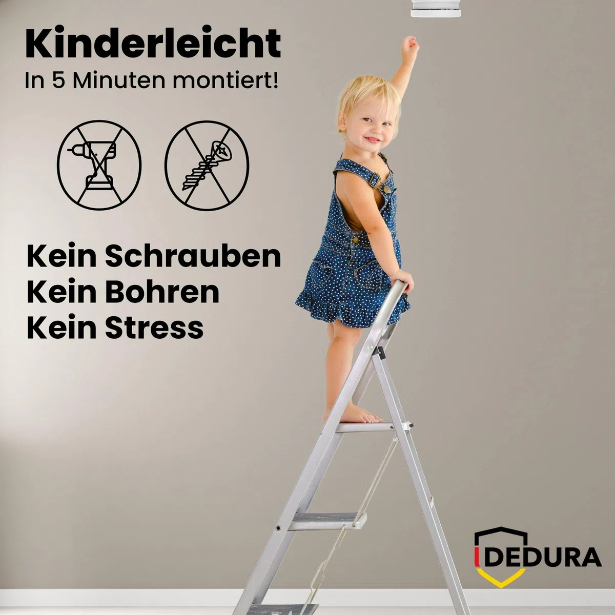 Rauchmelder mit Magnethalterung 10er Set - ohne Bohren und Schrauben mit 10 Jahre Garantie - Rauchmelder Magnethalterung mit extra starken Klebepads
