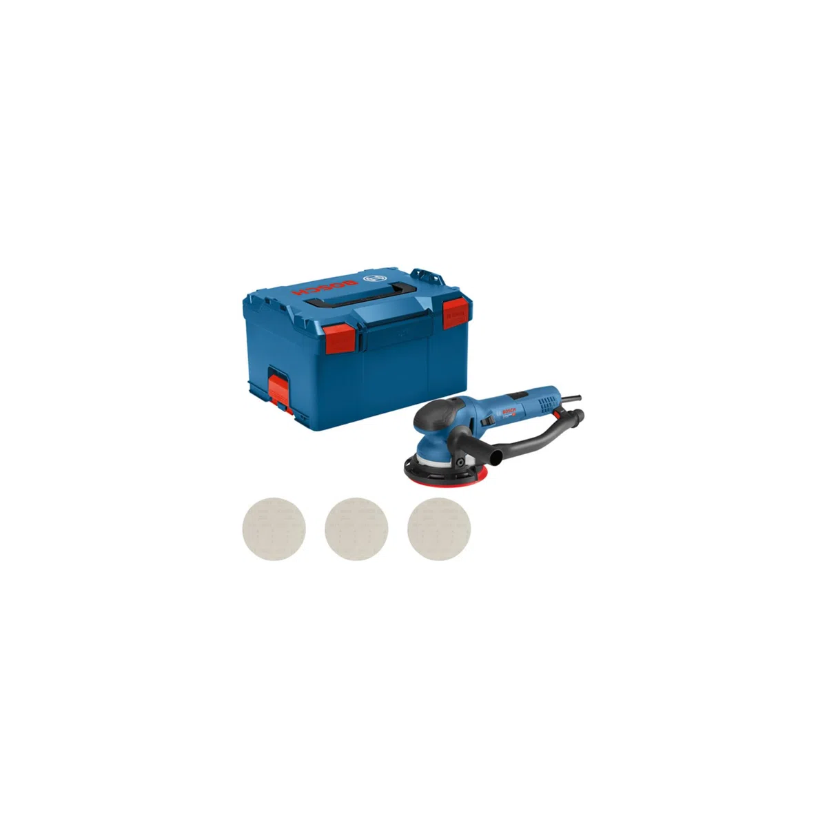 Bosch Professional Exzenterschleifer GET 75-150 (Leistung 750 W, Schleifteller-Ø: 150mm, L-BOXX)