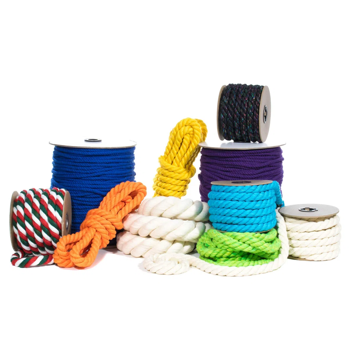 PARACORD PLANET Natürliches gedrehtes Baumwollseil – starkes dreistriges Seil für Haustierspielzeug, Sport, Heimdekoration, Makramee, Basteln, Innen- und Außenbereich (600 Fuß, 1/4 Zoll, Orange)