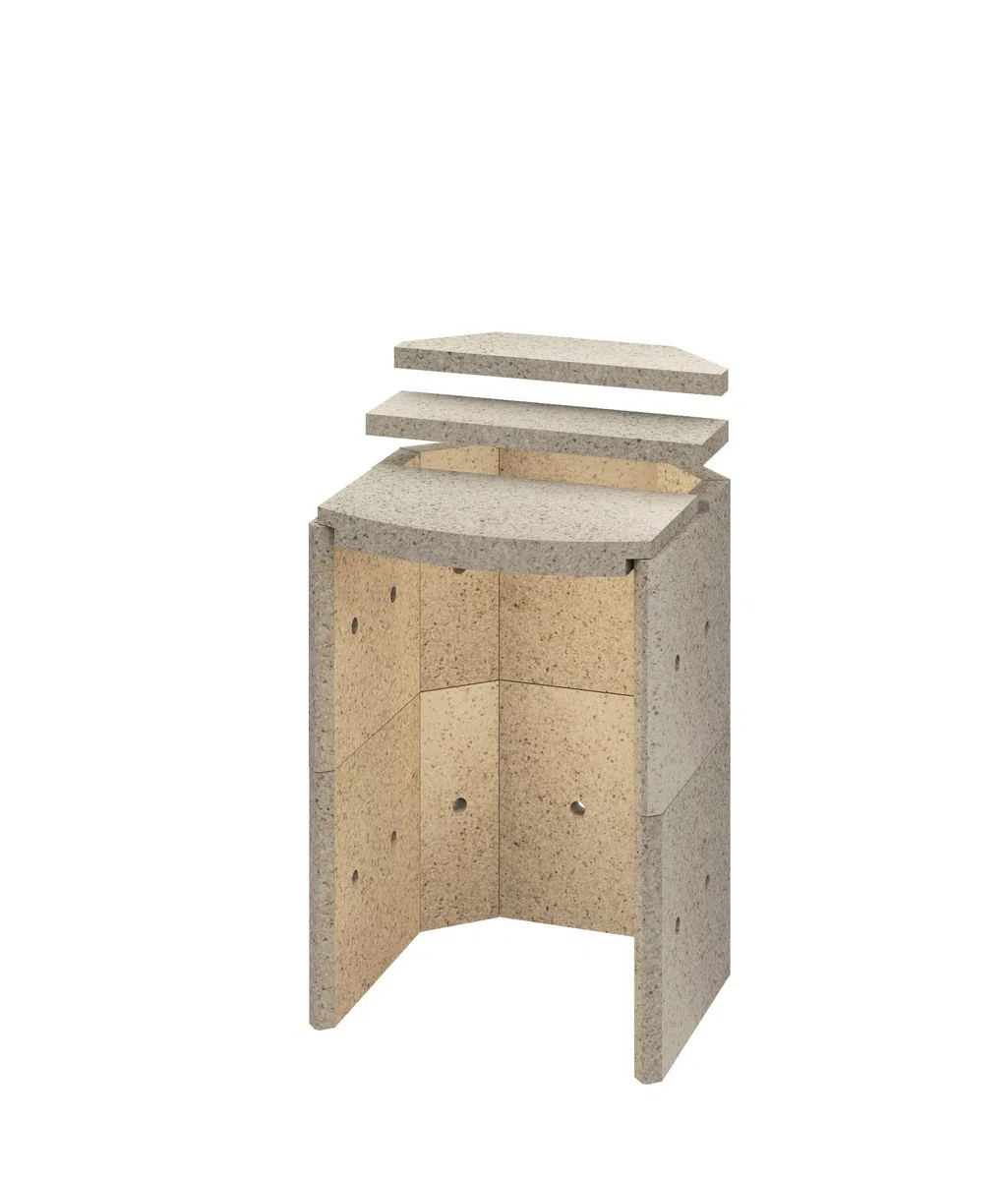 Innenauskleidung Vermiculite komplett Kaminofen Fireplace Alicante Feuerstelle Brennraum-Auskleidung