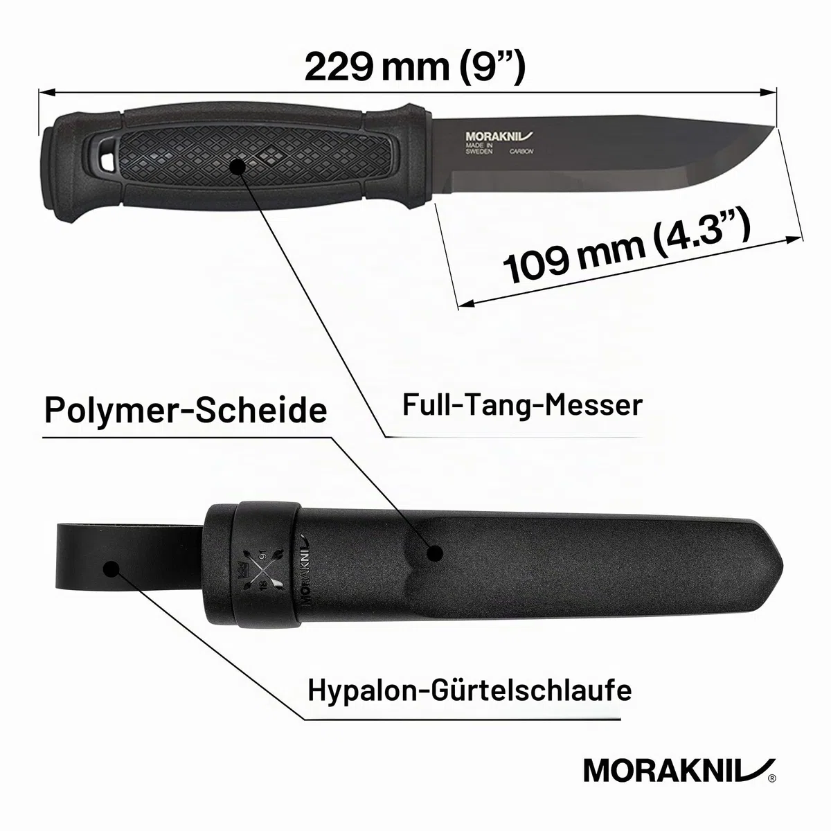 Morakniv Messer GARBERG BLACKBLADE