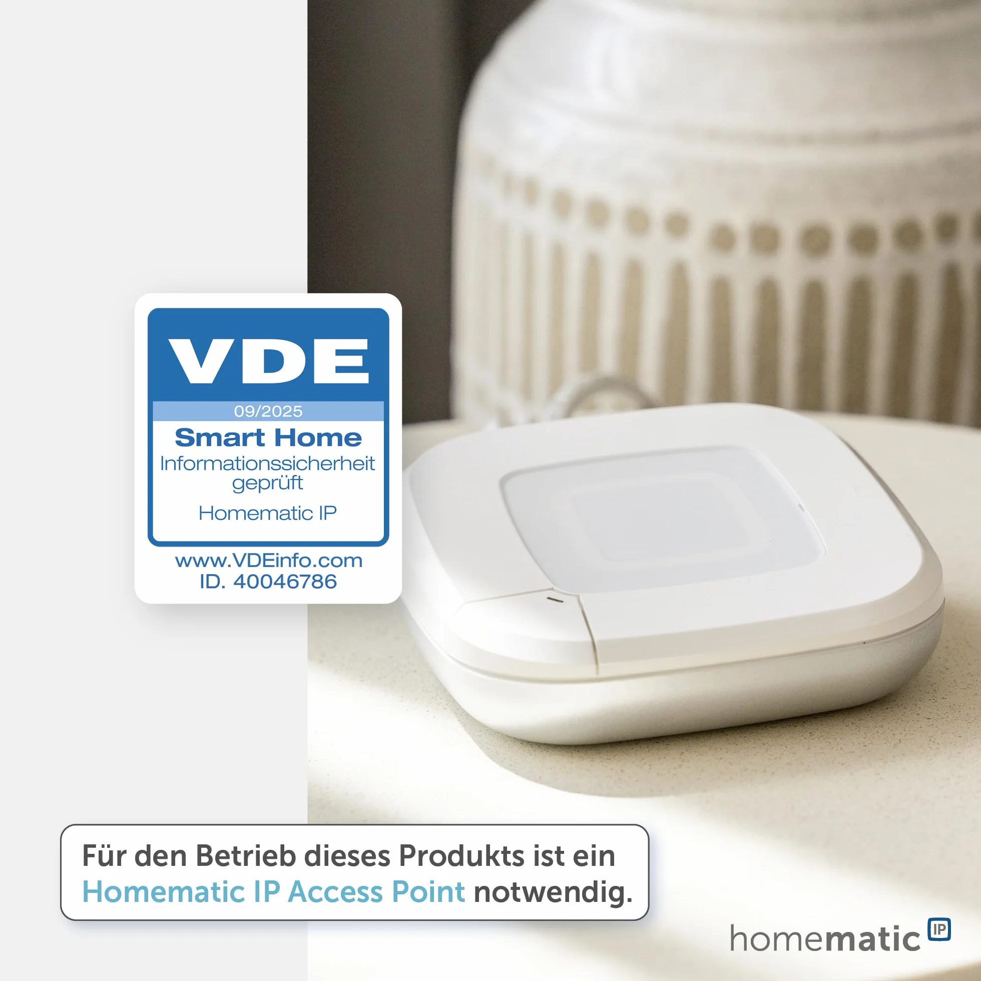 Homematic IP Smart Home Wandtaster – 2-fach, Wandschalter, zwei Tasten, Zubehör für Ihr Homematic IP Smart Home, universell einsetzbar, schaltet Aktoren und Thermostate, kabellos, 161830A0