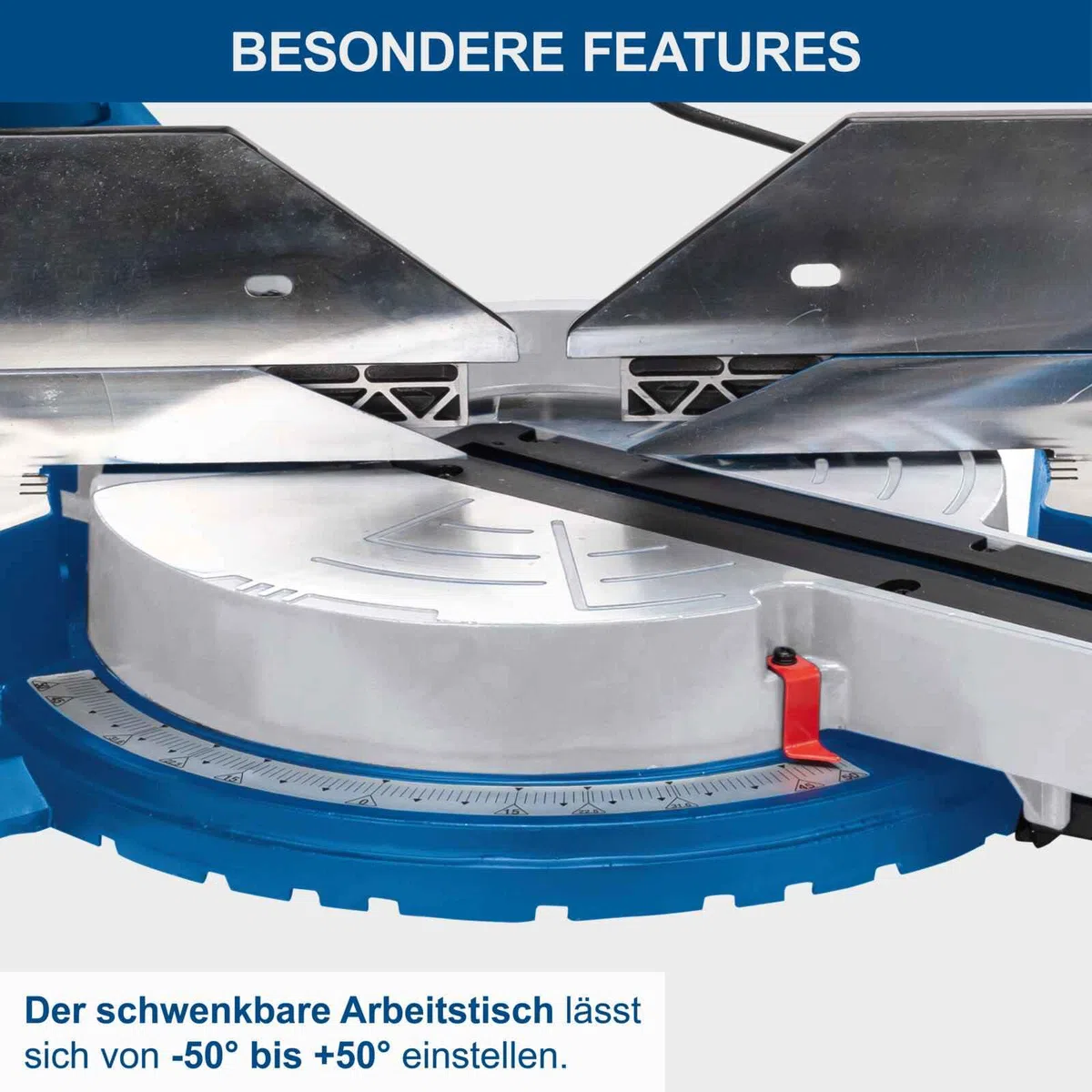 Scheppach Kappsäge HM305SL mit Laser | 180mm Schnitthöhe | 340mm Schnittlänge | 2000W | Ø305mm Sägeblatt | Softstart & Posaunenauszug | Beidseitig 48°neigbarer Sägekopf | Kapp-Zugsäge Gehrungssäge