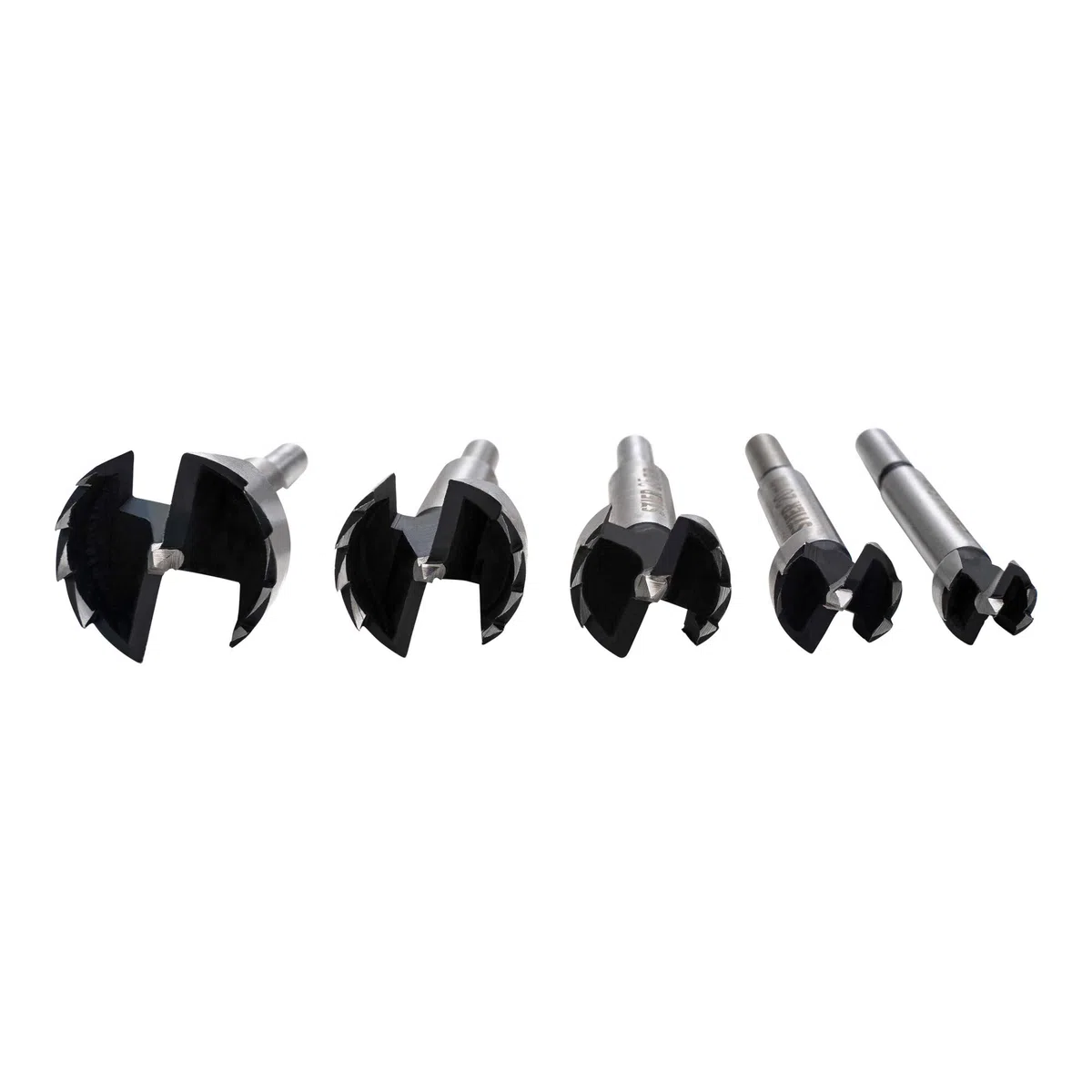 STIER hochwertiger Forstnerbohrer Set, 5-teilig in praktischer Kassette, Bohrergrößen: 15, 20, 25, 30, 35 mm mit 10 mm Schaft, geeignet für Hart- & Weichholz
