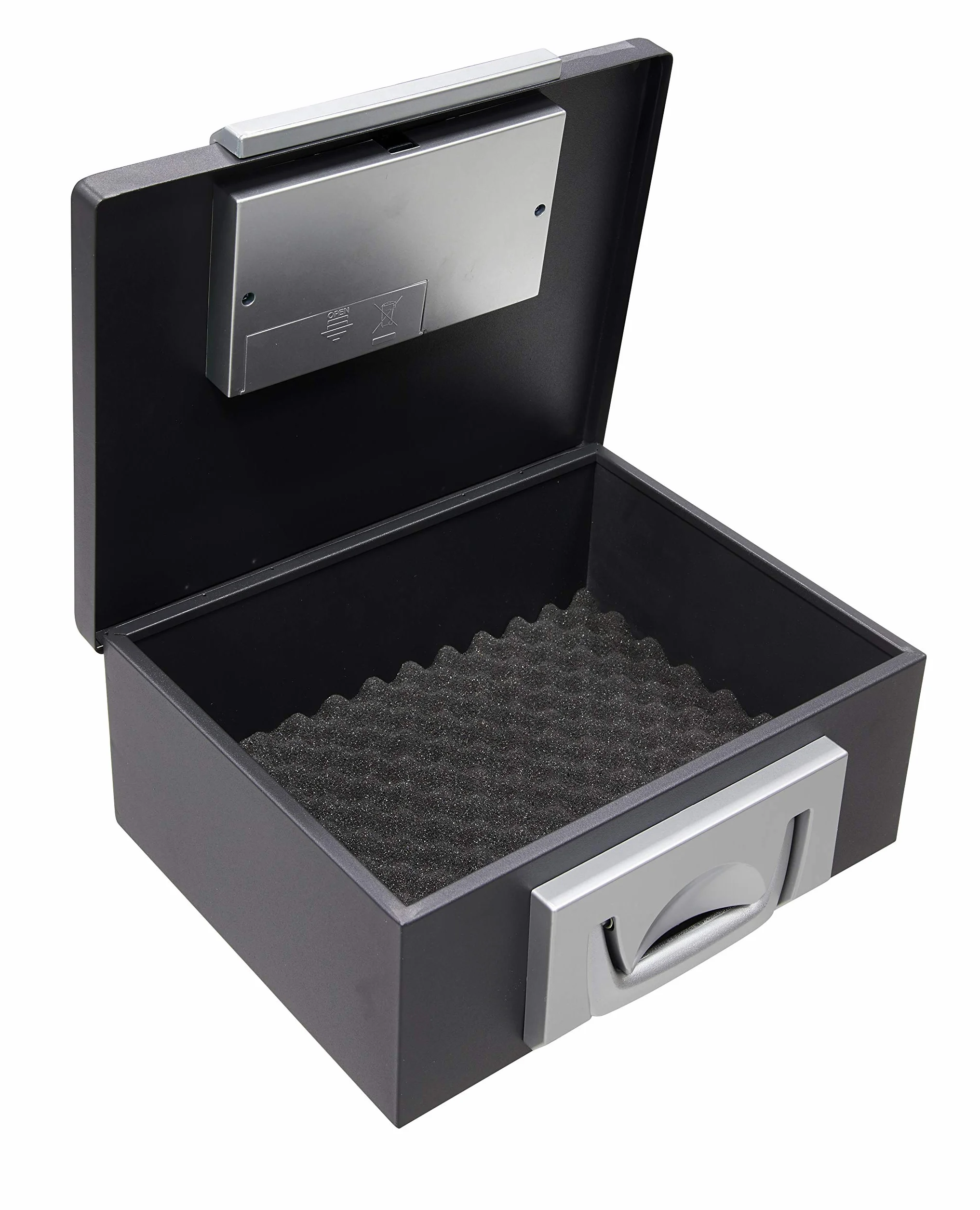 ARREGUI Bric C9547 Tragbare Geldkassette | Dokumentenkassette | Dokumentenbox mit Elektronikschloss | Koffersafe mit Griff | Aktenkoffer Tresor | 13 x 32,5 x 25,5 cm, schwarz