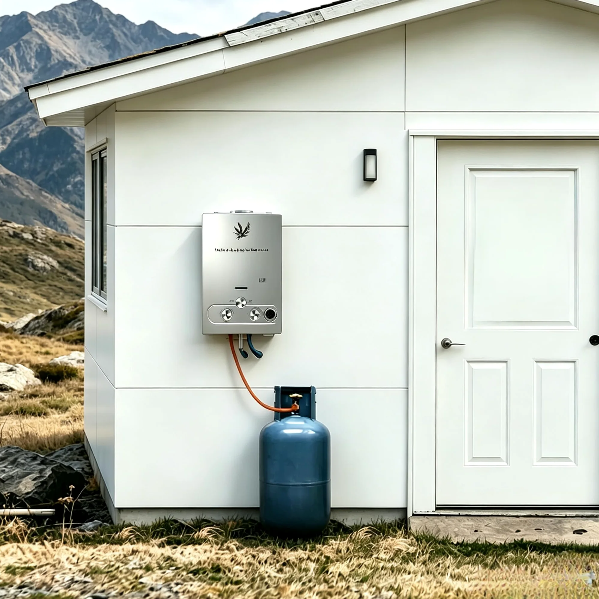 LPG Gas Durchlauferhitzer 18L Warmwasserbereiter Gas 36KW Flüssiggas-Warmwasserbereiter für Badezimmer LPG Warmwasserbereiter Tankless Instant Boiler Heißwasserbereiter (18L Weiß)
