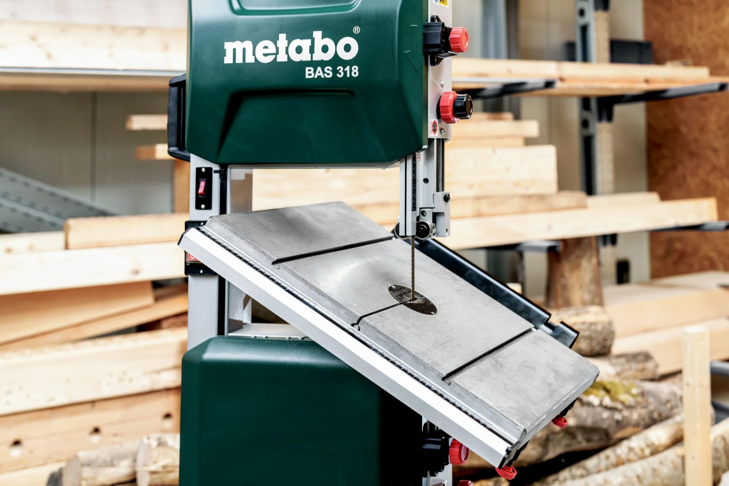 Metabo Bandsäge BAS 318 Precision WNB – 619009000 – Bandsäge für eine hohe Präzision und stabile Schnittqualität (900 W, Schnitthöhe 170 mm)