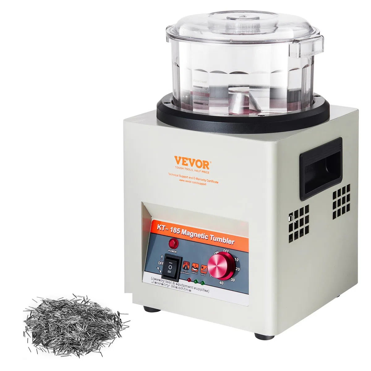 VEVOR Magnetische Schmuckpoliermaschine 800g Rotation Schmuckpoliermaschine Professionelle Rotation Trommelpoliermaschine mit Bidirektionale Rotation 2000 U/min für Schmuck