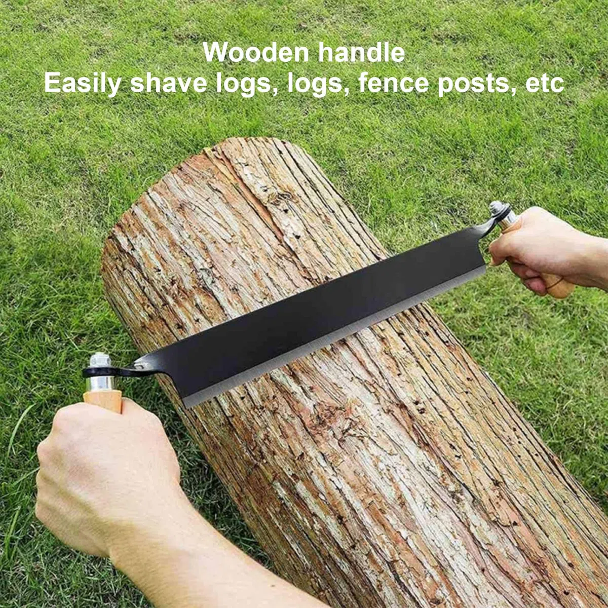 Gerades Ziehmesser Straight Draw Shave Tool 8 Zoll Holzbearbeitung Entrindungswerkzeug mit Holzgriff