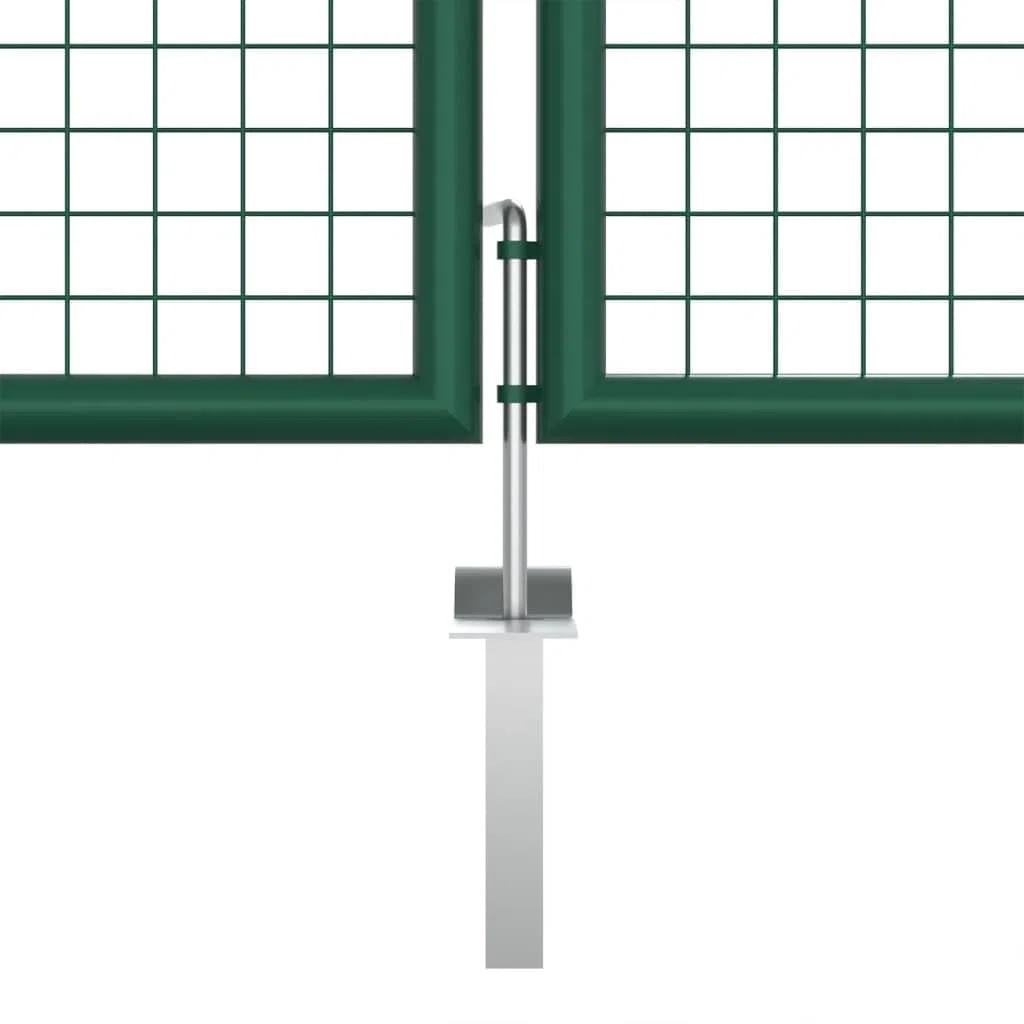 Mesh Gartentor Doppelflügeltor Doppeltor Gartentür Zauntor Hoftor Zauntür Gartenpforte Einfahrtstor Tor Stahl,390 x 125 cm