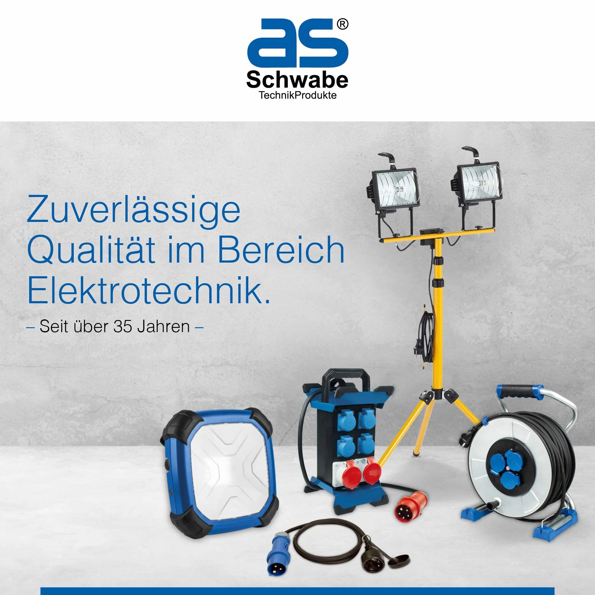 as - Schwabe Vollgummi Steckdosenleiste CEE 2 m H07RN-F 5G16-2 x CEE Steckdosen 400 V 32 A 5-polig - LS Baustromverteiler - Stromstation Baustelleneinsatz - Außenbereich - Made in Germany, 60807