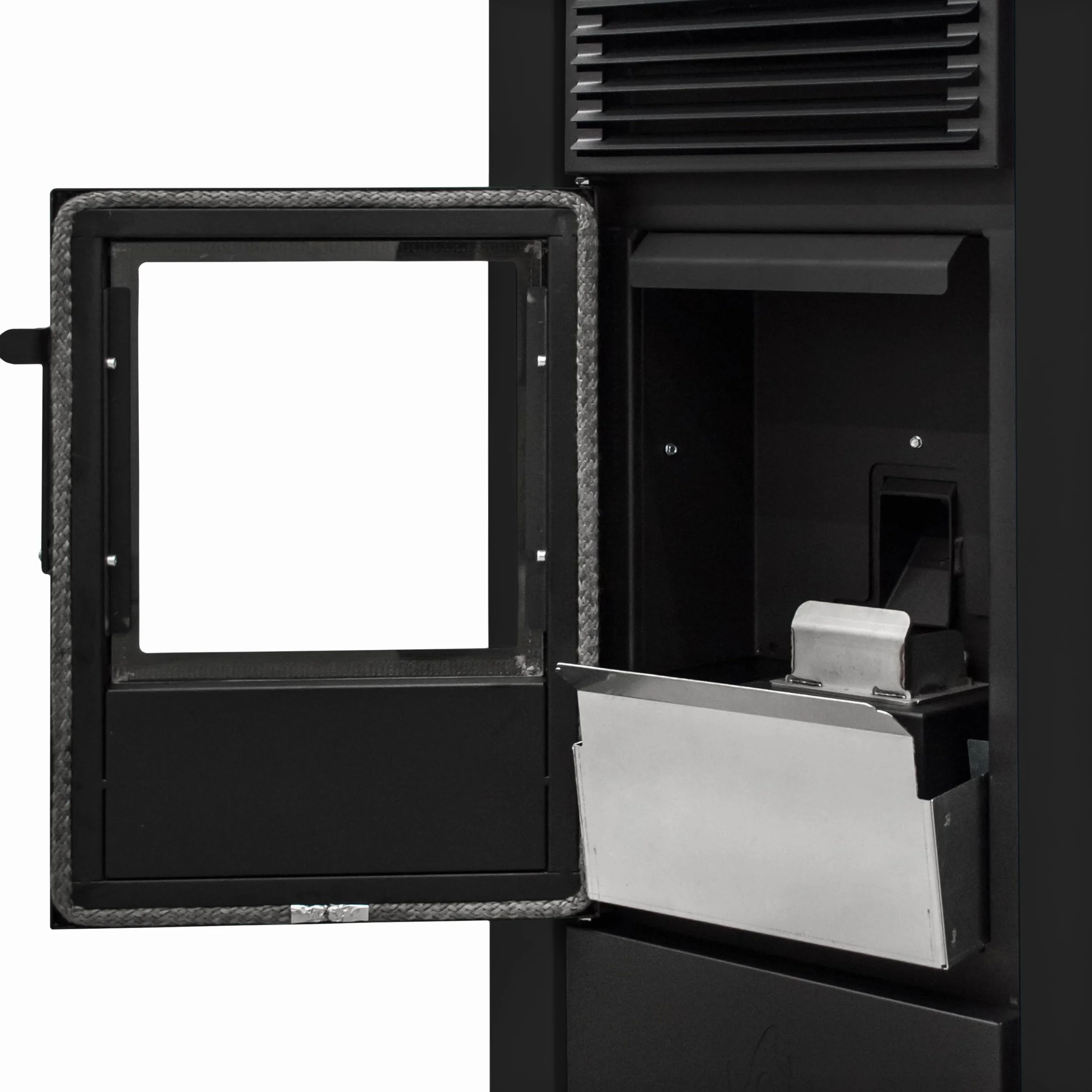 STUFE A PELLET ITALIA Alaska 10 KW | Pelletöfen mit Belüftung Effizienz 91% Heizt 85m² Autonomie 20 Sdt. Programmierbar 5 Geschwindigkeiten und Kräfte 24M Garantie Schwarz