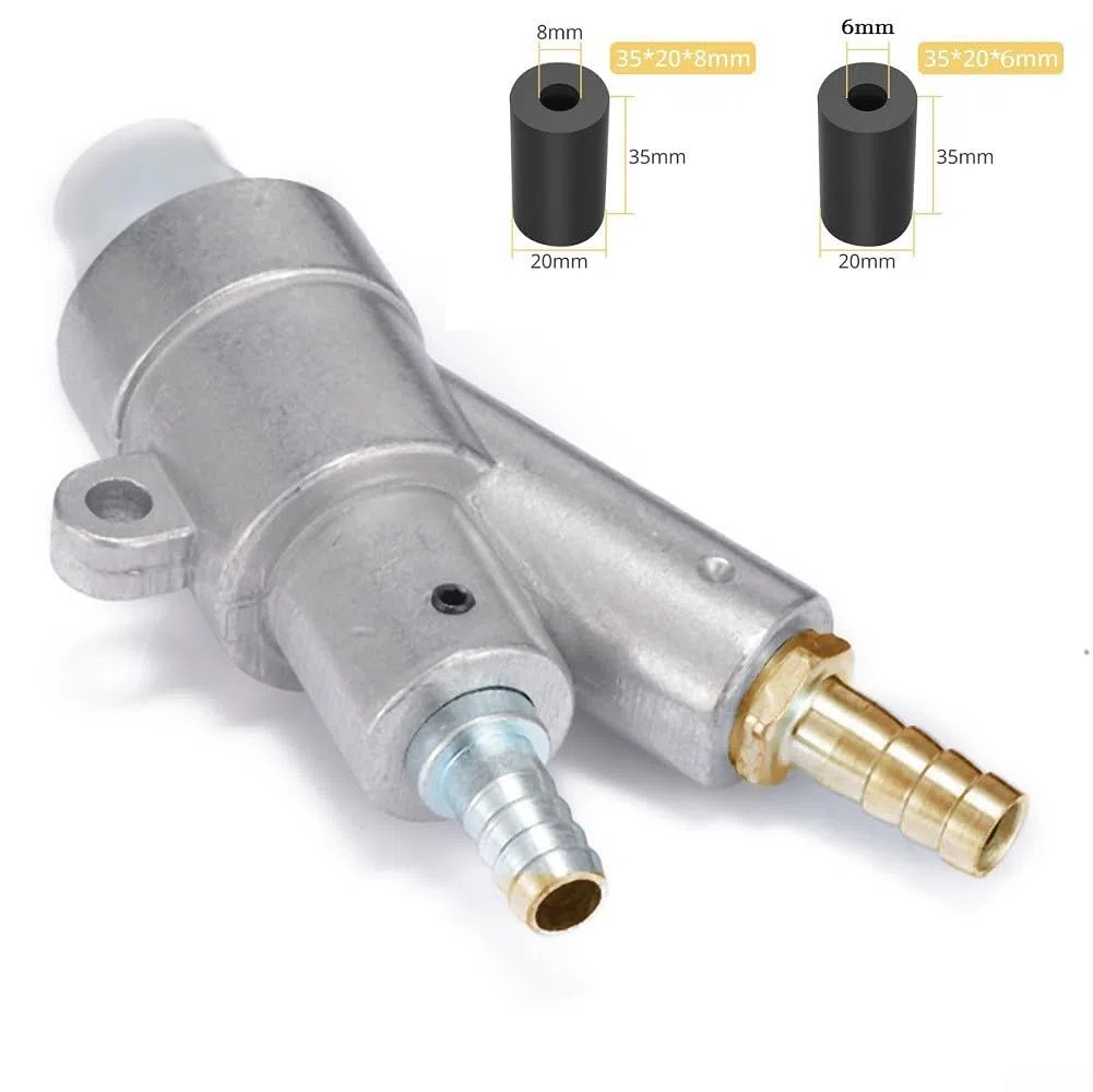 Sandstrahlpistole Luftsandstrahlpistole Düse, Luftsandstrahlwerkzeug Sandstrahler mit Borkarbiddüse 6/8 mm für Rost- und Staubentfernung auf Industriemaschinen (D)