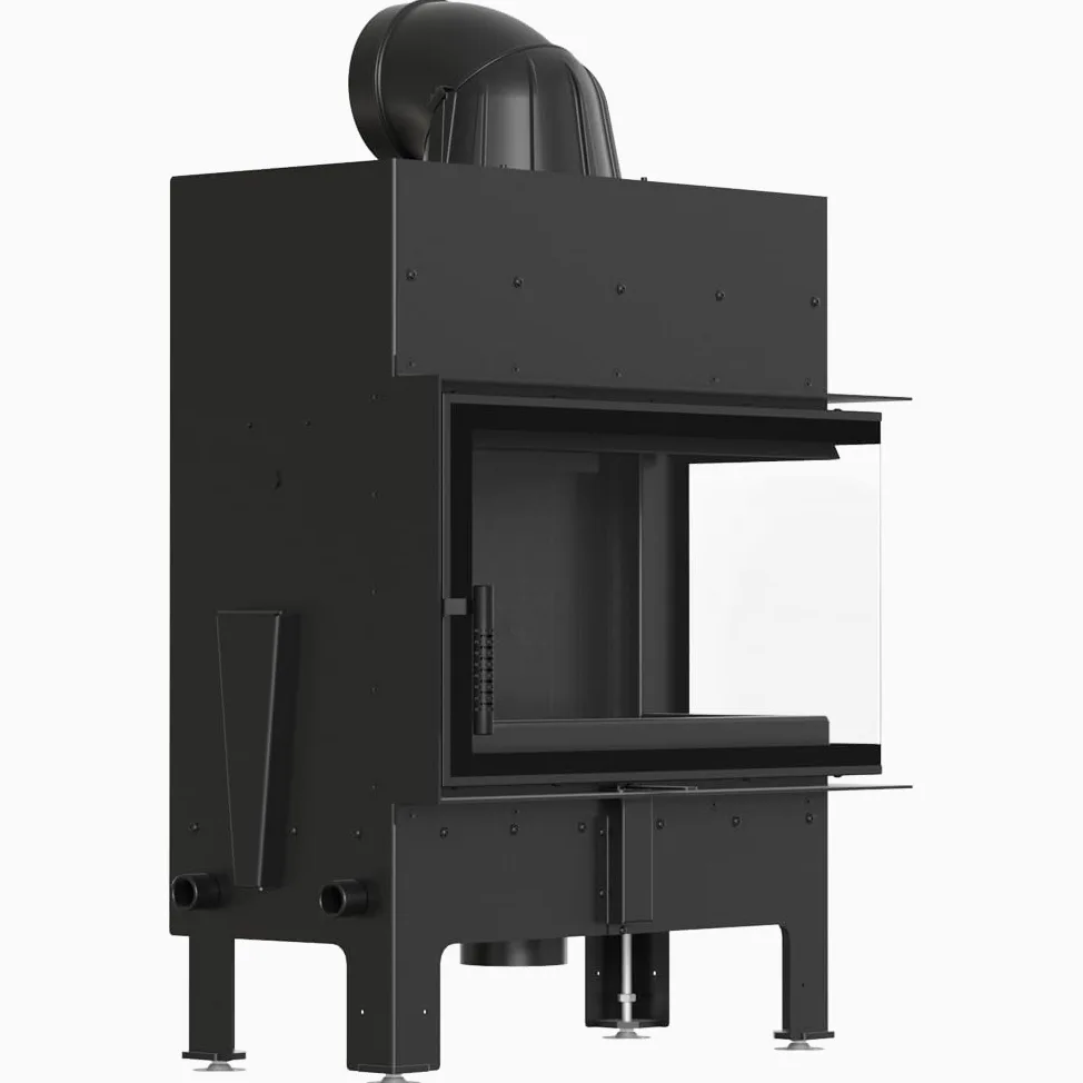 KRATKI Kaminofen Floki M Rechts – Stahl-Kamin 10 kW mit Ø 200 mm Anschluss, schwarzem Thermotec, Schließfunktion & Glass-Glas für effiziente Verbrennung