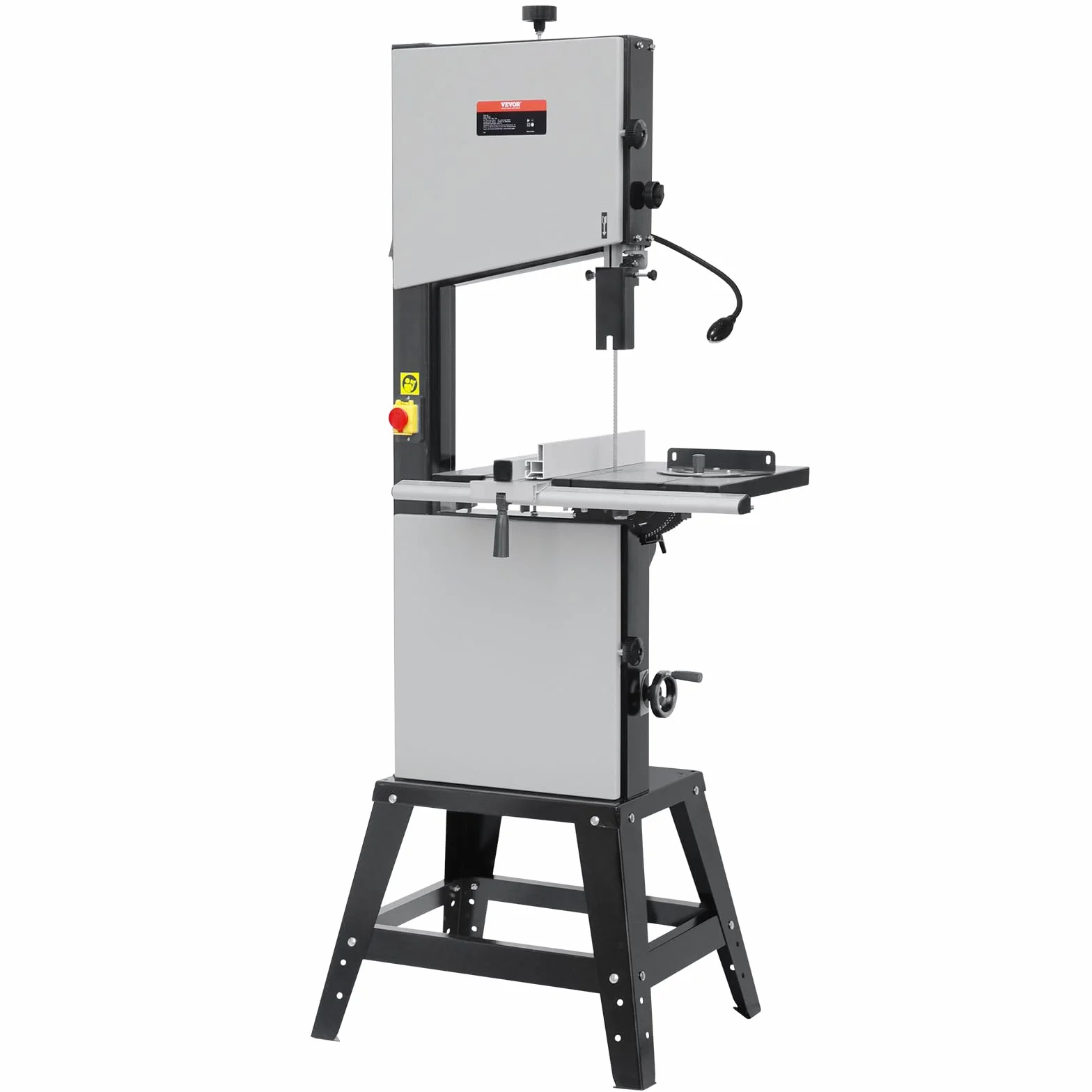 VEVOR Bandsäge, 340 mm, Tischsäge mit Ständer, 440–846 U/min stufenlos machbare Geschwindigkeit, 1100 W 1-1/2 PS, 220 V, für die Holzbearbeitung von Aluminium, Holz, Metall & Kupfer