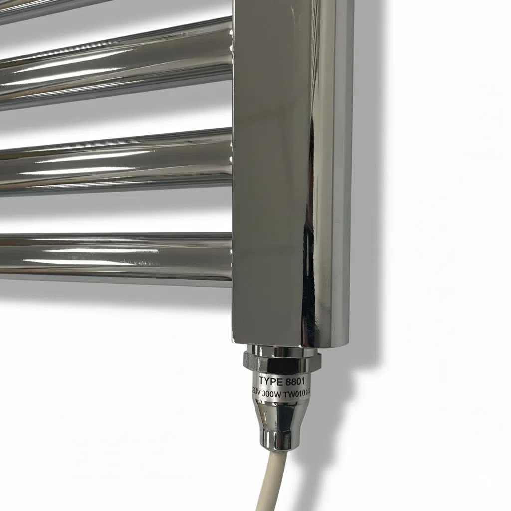 300 W Element Chrom für beheizte Handtuchhalter und Heizkörper Badezimmer 1 m langes Kabel