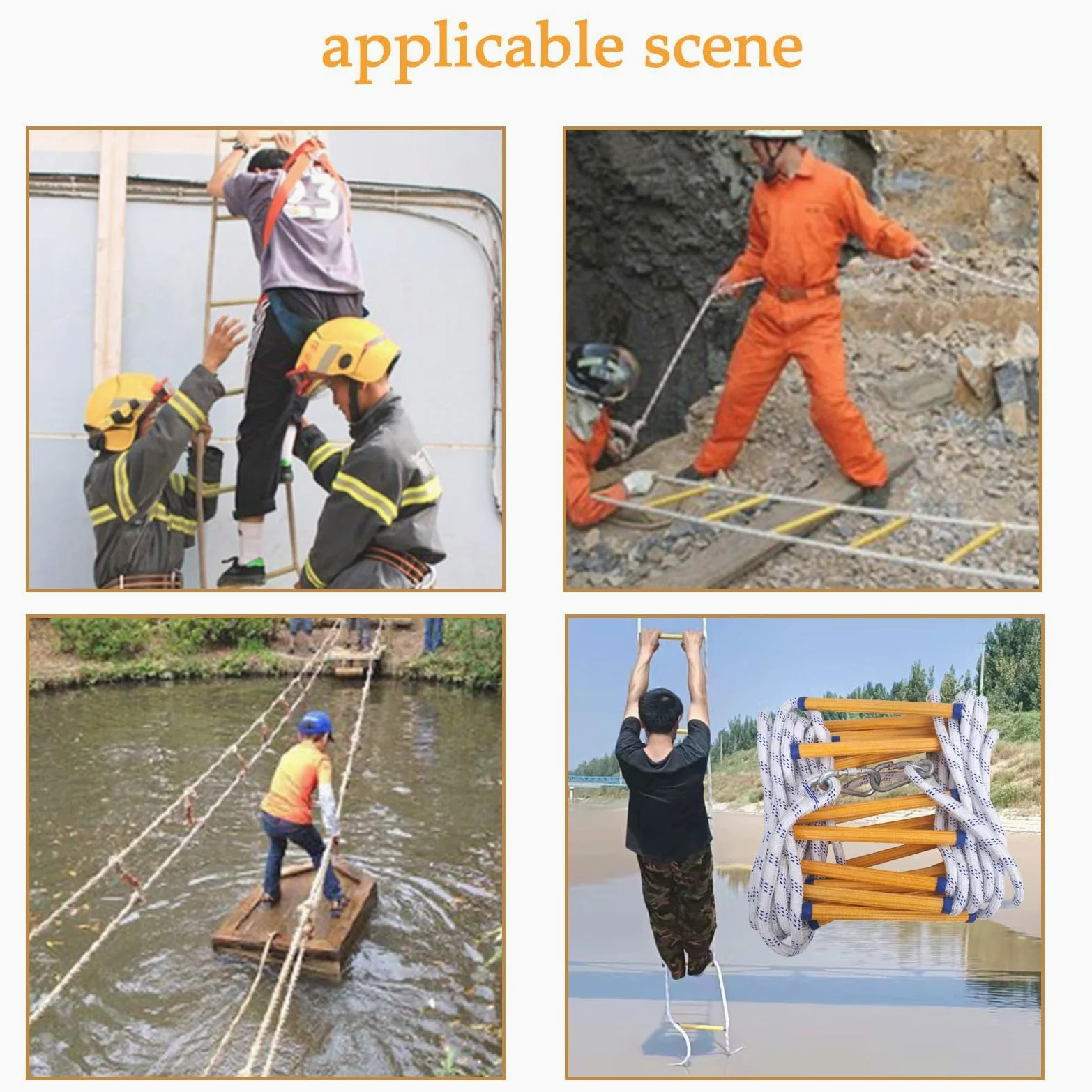 Strickleiter 25m Feuerleiter Fluchtleiter,Feuerfeste Rettungsleiter mit 2 Haken,Notleiter Mehrzweckleiter Feuerleiter,für Balkon Geländer Baumhaus
