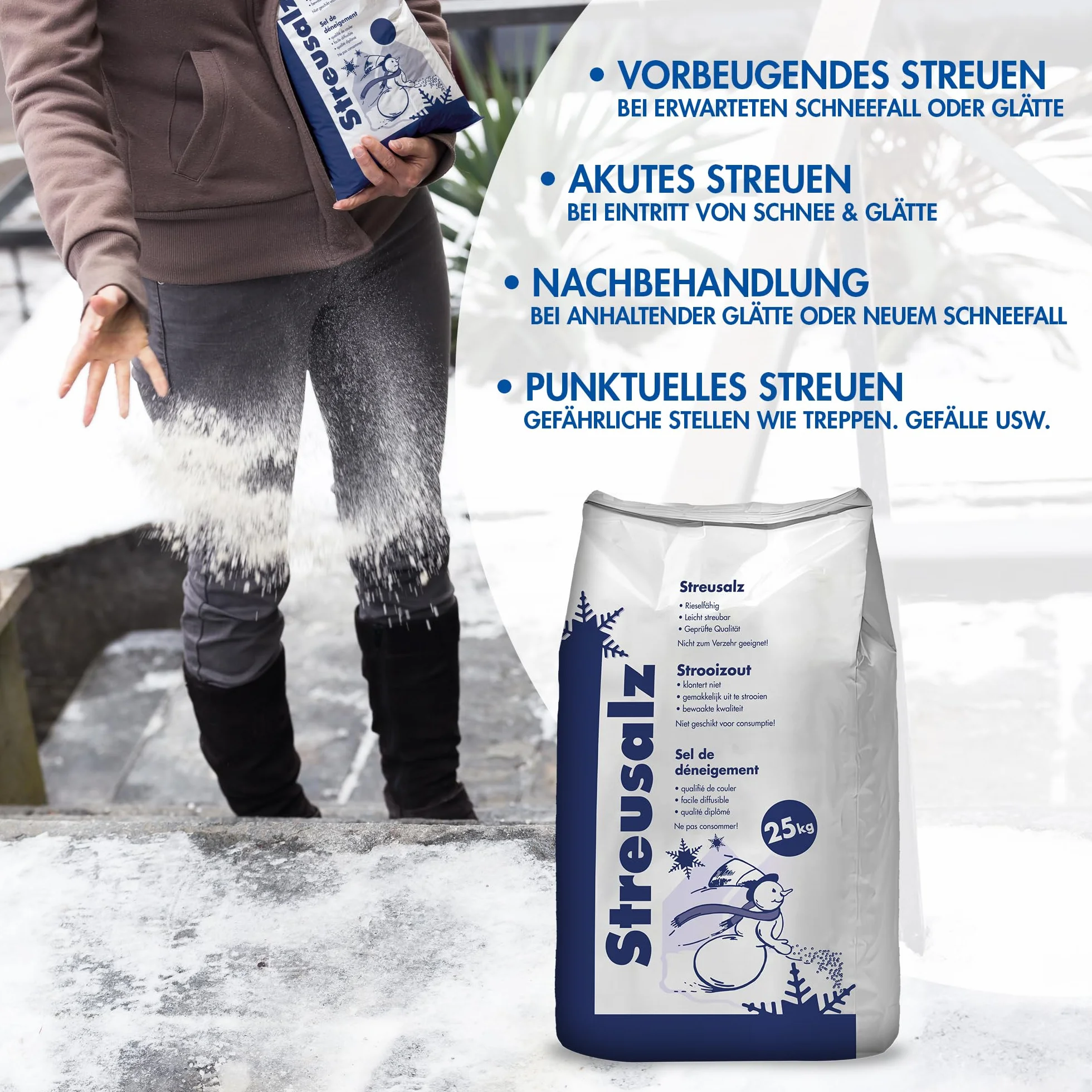 Hamann Streusalz 1000 kg (40 x 25 kg) - Langzeitwirkung bei dickeren Eis & Schneeschichten