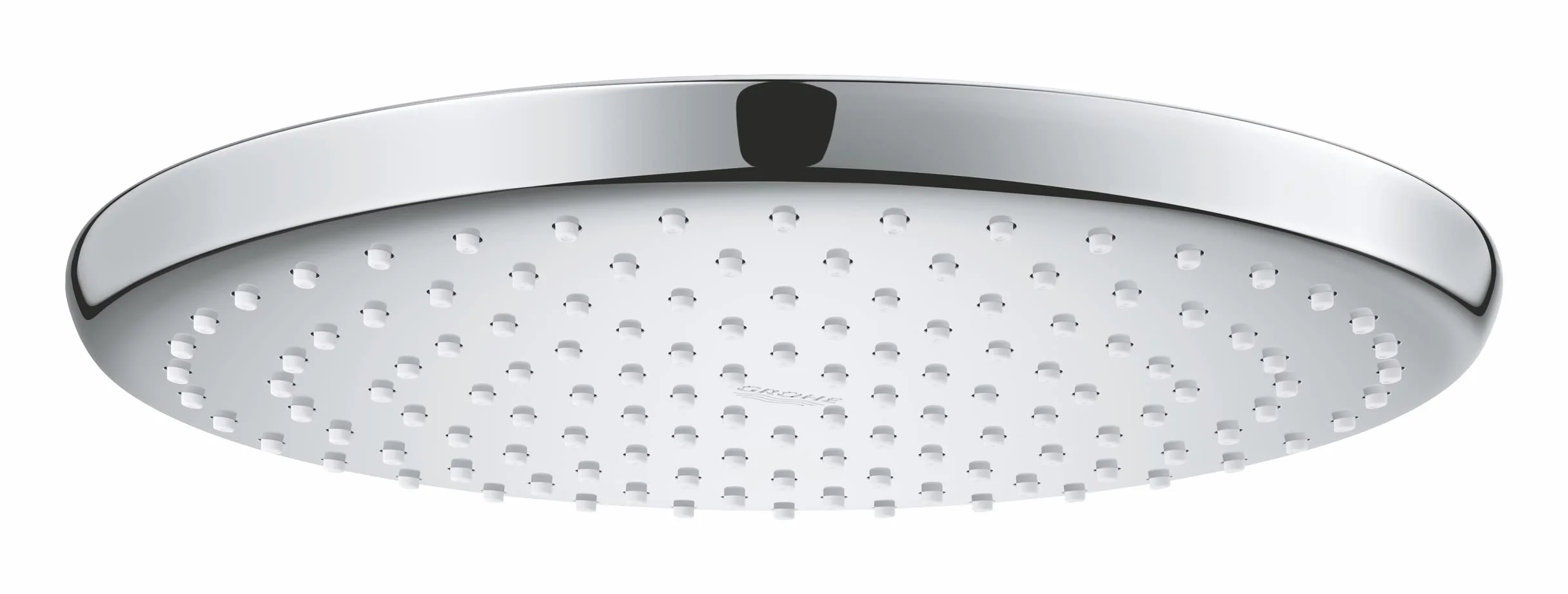 GROHE Vitalio 250, Kopfbrause wassersparend (Regendusche mit einer Größe von 25cm, Duschkopf mit 1 Strahlart, Antikalk System, Brausekopf mit Antikalk System), rund, chrom, 26815000