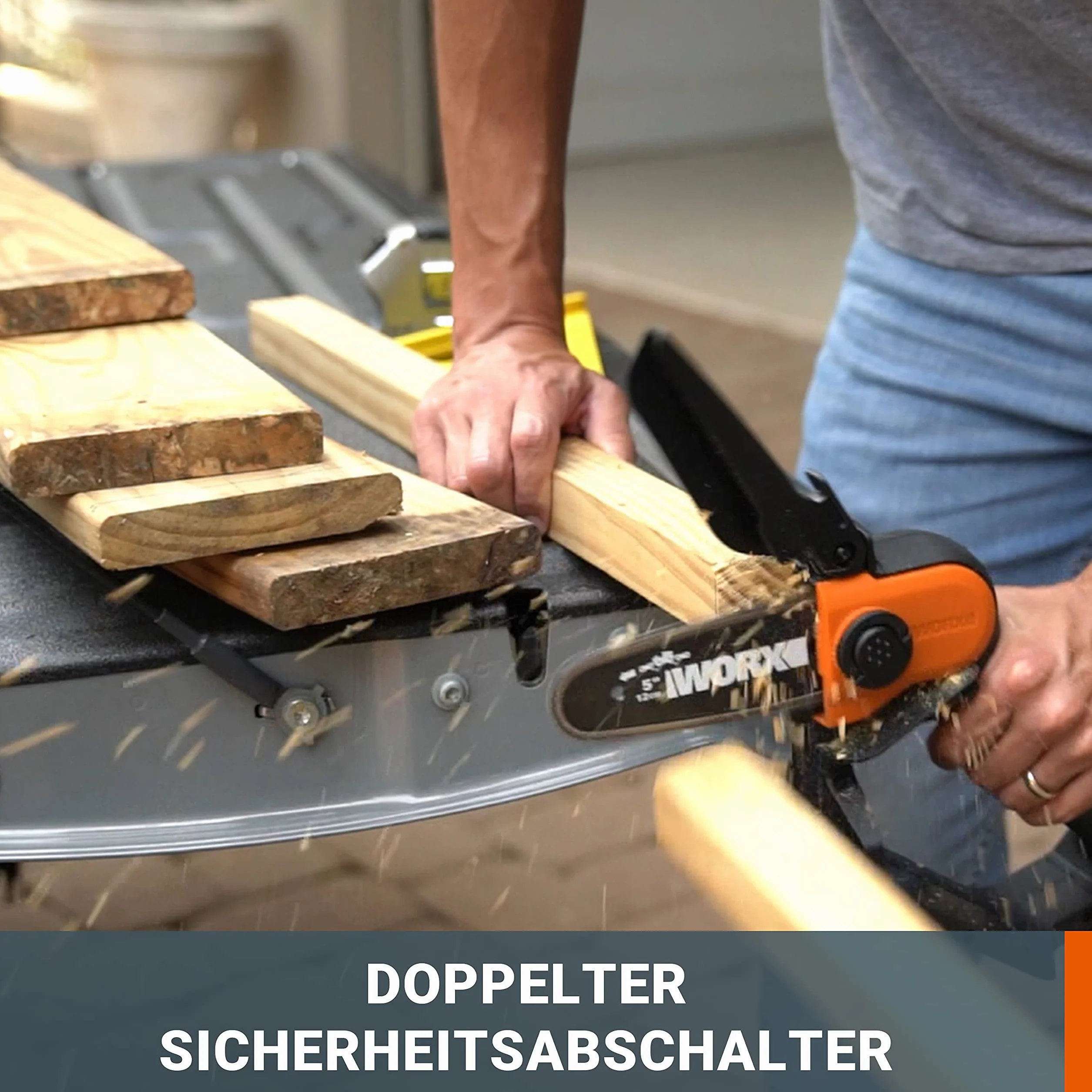 WORX WG324E Akku-Einhand-Astsäge 20V - 12cm Schwertlänge - leicht & bequem - PowerShare kompatibel - mit Akku und Ladegerät
