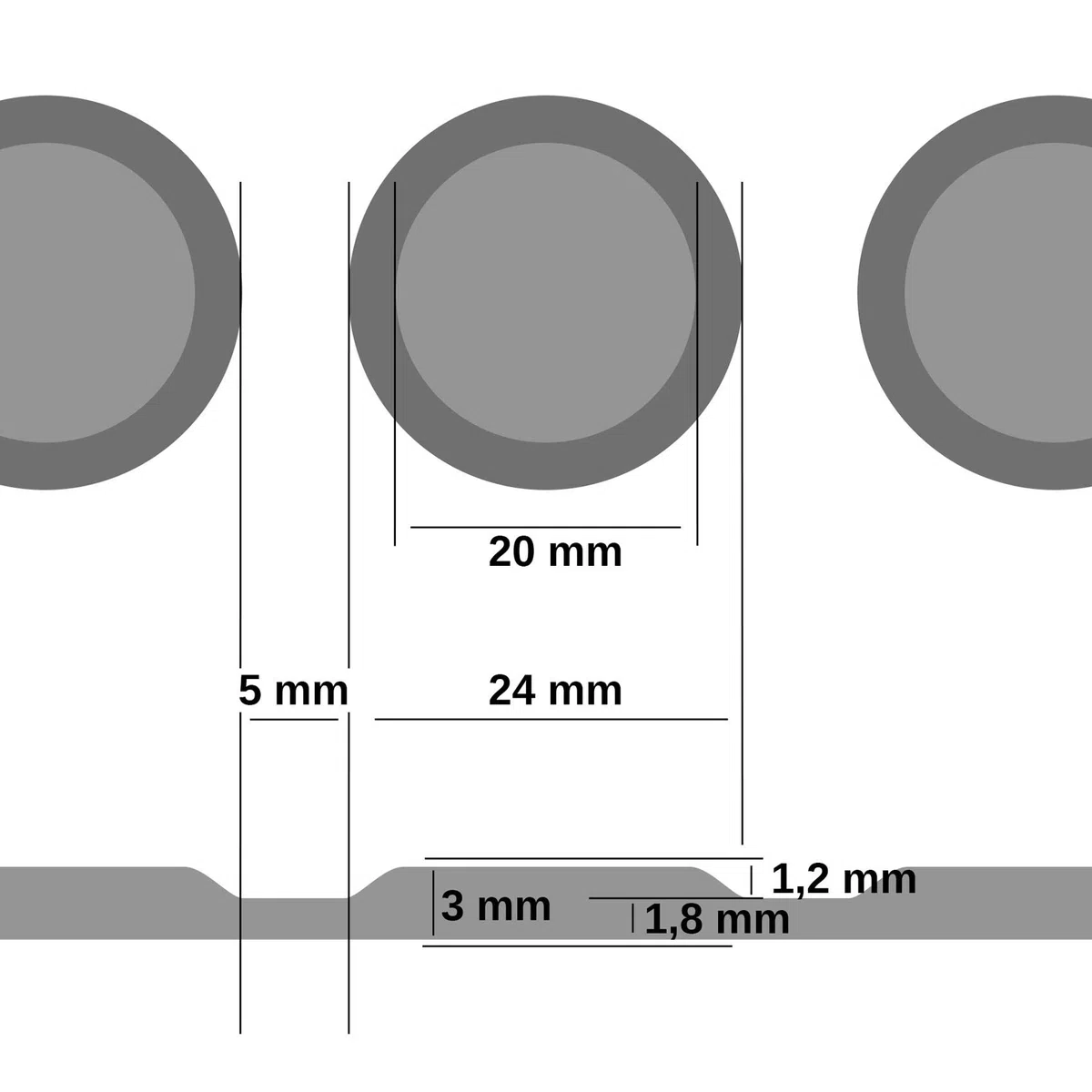 ANRO Gummimatte Noppenmatte Meterware 3mm Gummiläufer Noppen Bodenmatte als Werkstattboden, Antirutschmatte, Werkbank Auflage, Gummi Matte für Anhänger, Keller, Garage TPE Grau 140 x 100cm