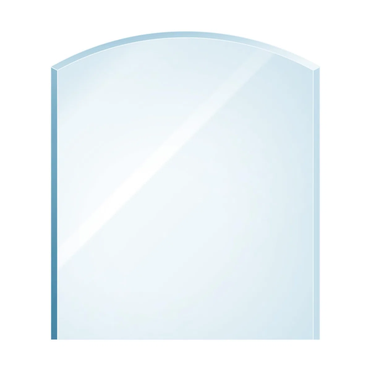 raik Kamin Glasplatte Zunge 100 x 120 cm ESG Sicherheitsglas transparent inkl. Facette Funkenschutz Bodenplatte für Kaminofen Holzofen Feuerstelle 1000 x 1200 mm