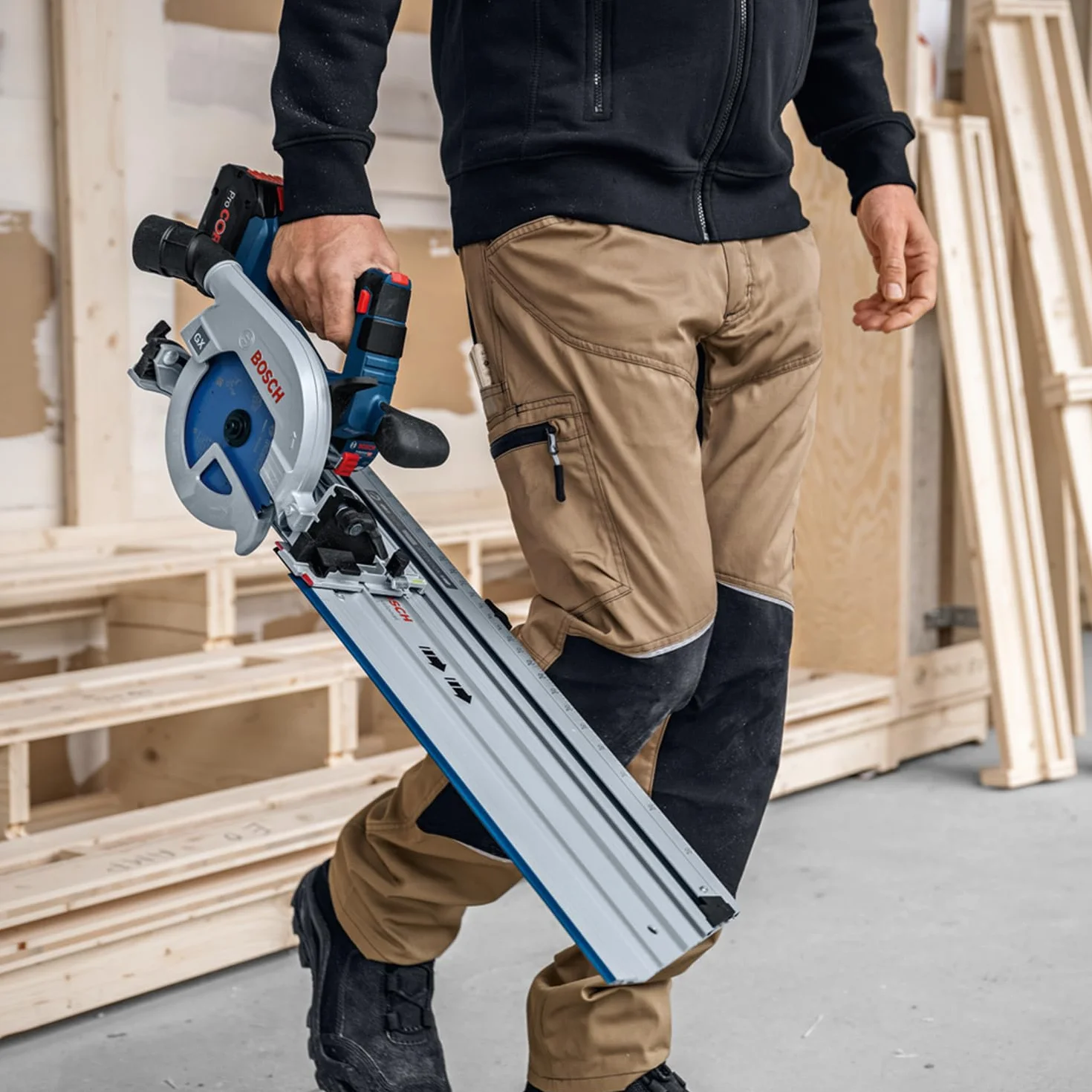 Bosch Professional 18V System Akku-Kreissäge GKS 18V-57-2 GX (inkl. L-BOXX, ohne Akku/Ladegerät)
