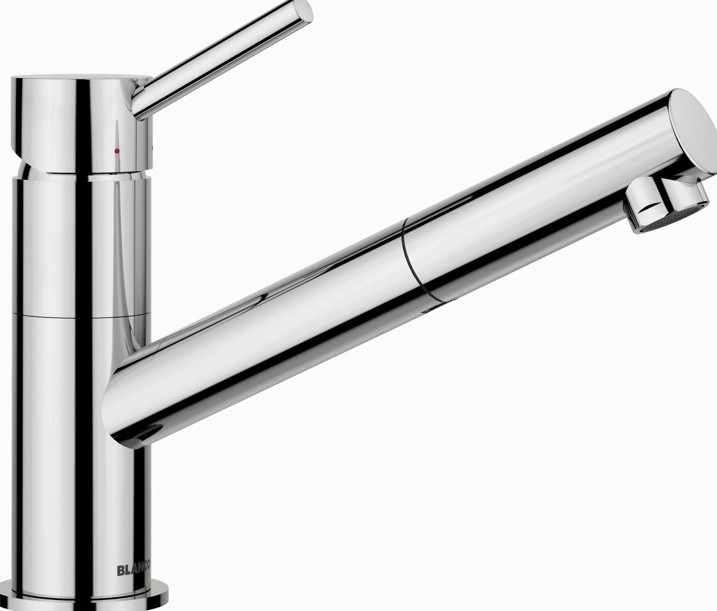 BLANCO KANO-S | Küchenarmatur in chrom | Hochdruck | Mit herausziehbarem Schlauch | Rückflussverhinderer | Keramik Kartusche | Gesicherte Wasserqualität & wassersparend | [5,5x24,6x19,1 cm]
